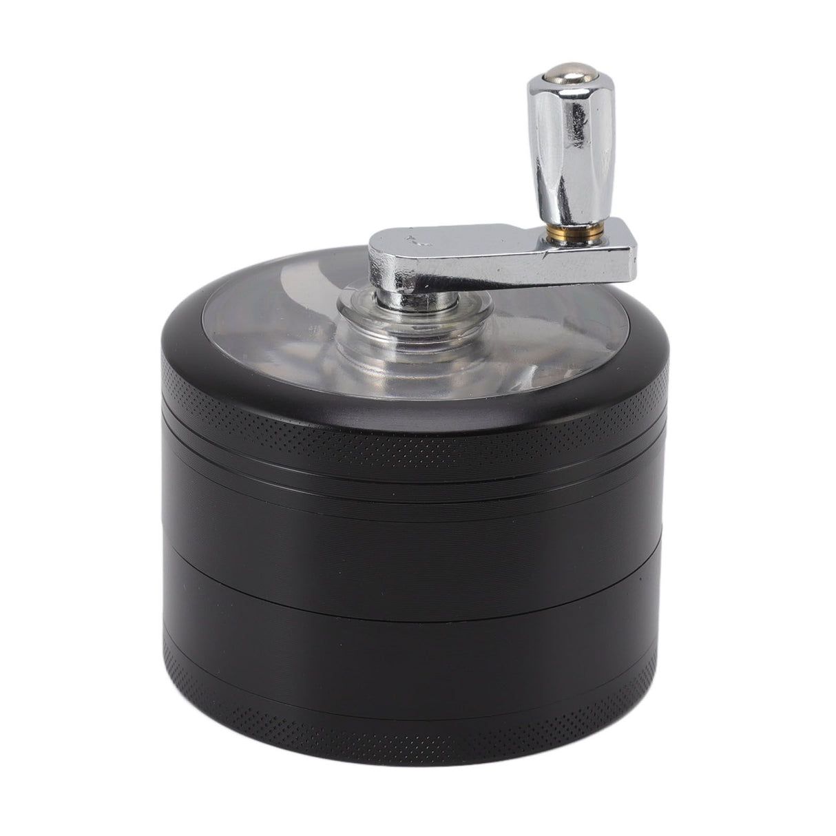4 Layers Hand Crank Spices Grinder Zinc Alloy 60mm Manual Spice Grinder with Filter