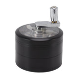 4 Layers Hand Crank Spices Grinder Zinc Alloy 60mm Manual Spice Grinder with Filter