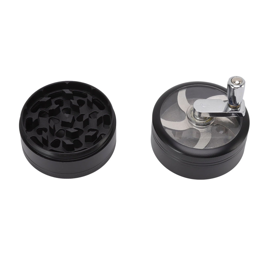 4 Layers Hand Crank Spices Grinder Zinc Alloy 60mm Manual Spice Grinder with Filter