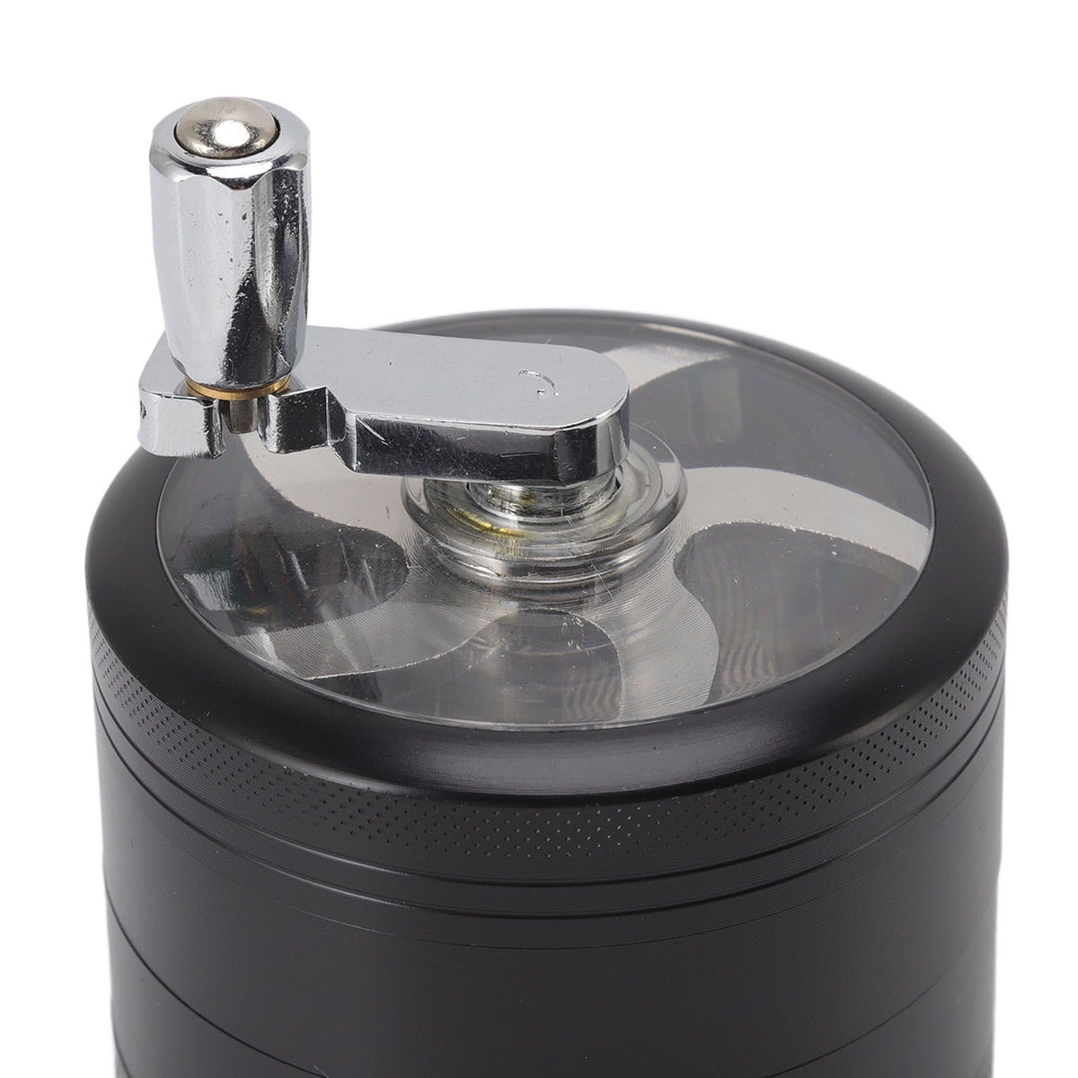 4 Layers Hand Crank Spices Grinder Zinc Alloy 60mm Manual Spice Grinder with Filter