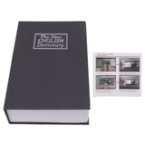Book Safe Box Innovative Medium Dictionary Diversion Book Safe with Coded Lock for Storing Money Jewelry Cards Documents Black