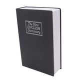 Book Safe Box Innovative Medium Dictionary Diversion Book Safe with Coded Lock for Storing Money Jewelry Cards Documents Black - Front View