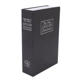 Book Safe Box Innovative Medium Dictionary Diversion Book Safe with Coded Lock for Storing Money Jewelry Cards Documents Black - Side View