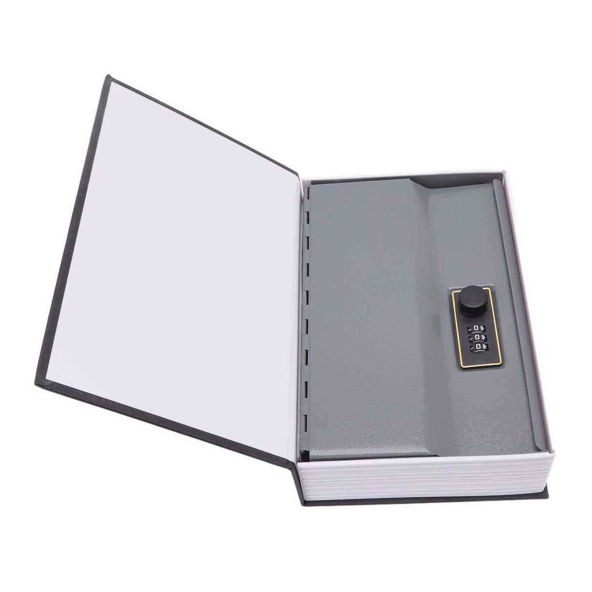 Book Safe Box Innovative Medium Dictionary Diversion Book Safe with Coded Lock for Storing Money Jewelry Cards Documents Black