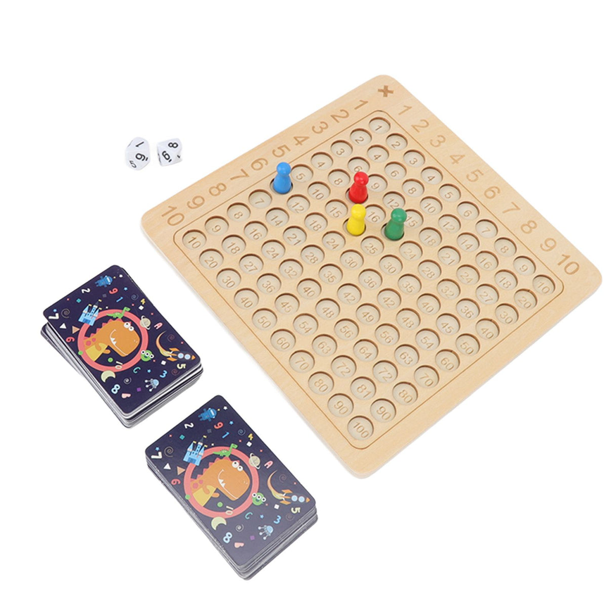 Math Multiplication Board Children Montessori Counting Educational Toys Wooden Multiplication Table Board Game