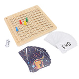 Math Multiplication Board Children Montessori Counting Educational Toys Wooden Multiplication Table Board Game