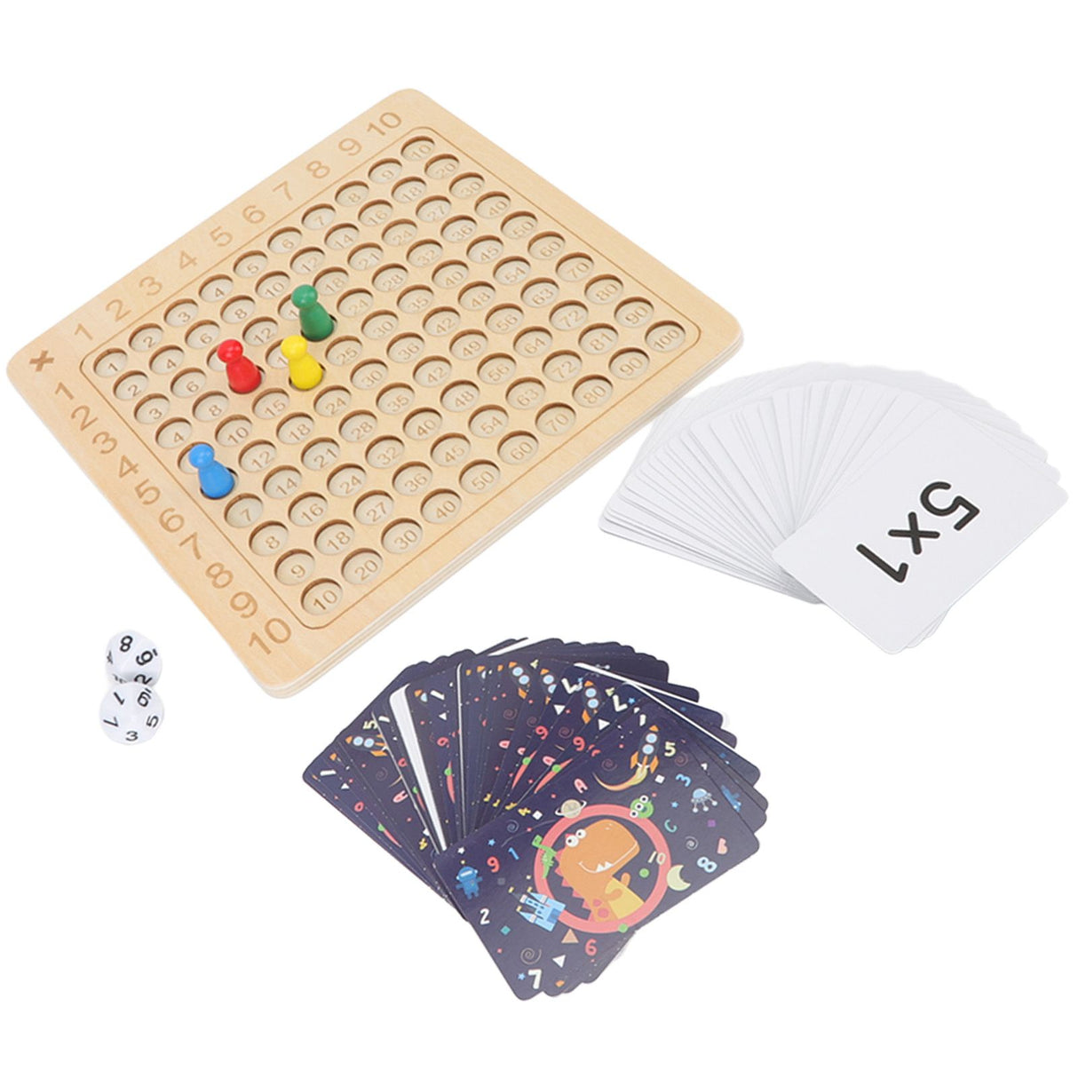 Math Multiplication Board Children Montessori Counting Educational Toys Wooden Multiplication Table Board Game