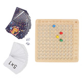 Math Multiplication Board Children Montessori Counting Educational Toys Wooden Multiplication Table Board Game