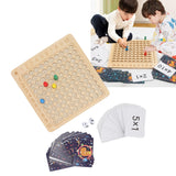 Math Multiplication Board Children Montessori Counting Educational Toys Wooden Multiplication Table Board Game