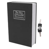 Book Safe Simulation Book Safe Box Portable Money Storing Box with Lock Key for Birthday Gift Black