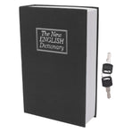 Book Safe Simulation Book Safe Box Portable Money Storing Box with Lock Key for Birthday Gift Black