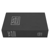 Book Safe Simulation Book Safe Box Portable Money Storing Box with Lock Key for Birthday Gift Black - Rear View