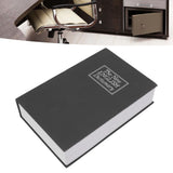 Book Safe Simulation Book Safe Box Portable Money Storing Box with Lock Key for Birthday Gift Black