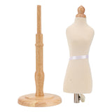 Female Dress Form Professional Beech Wood Durable Sewing Dress Form with Wooden Base for Clothing Dress Display