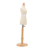Female Dress Form Professional Beech Wood Durable Sewing Dress Form with Wooden Base for Clothing Dress Display - Low Angle