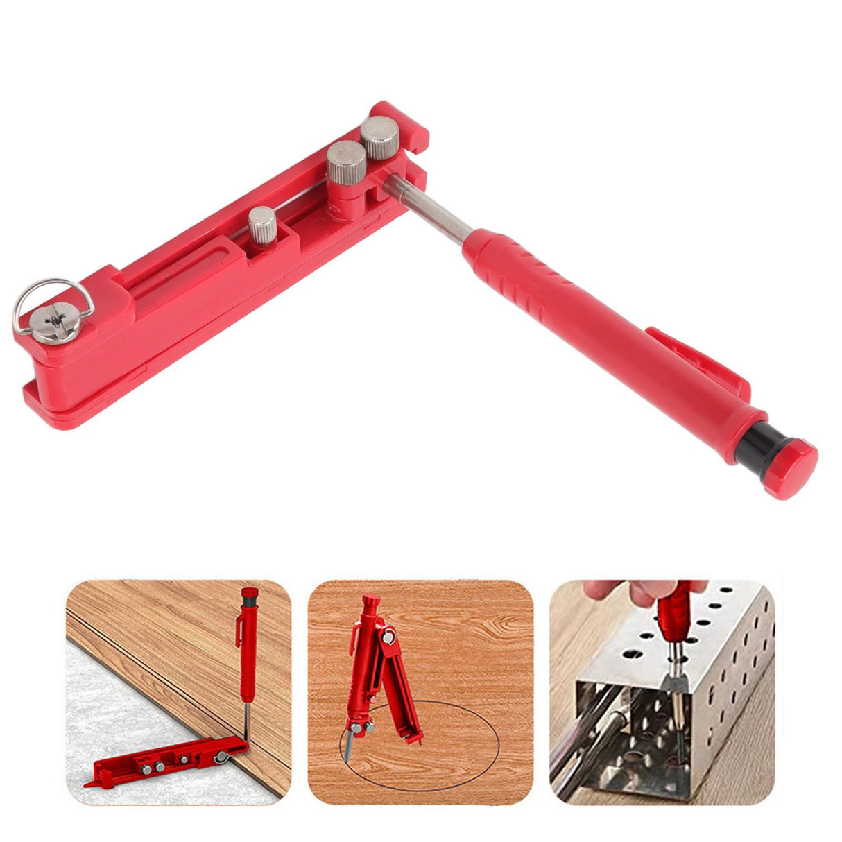 Carpenter Pencils Multifunctional Free Adjustment Compact Portable Scribe Tool for Home Outdoor Industry