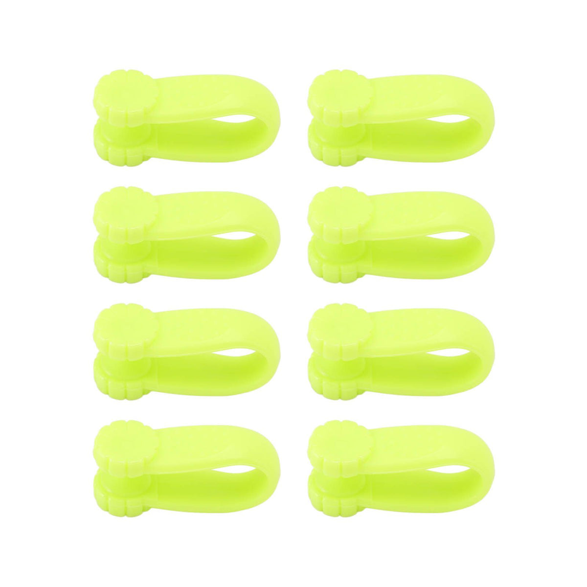 8PCS Hand Pressure Point Tool Plastic Hand Acupressure Clip for Between Thumb and Index Migraine Headache Relief Green