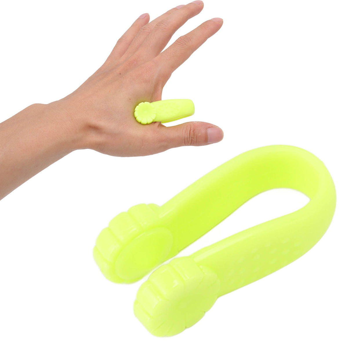 8PCS Hand Pressure Point Tool Plastic Hand Acupressure Clip for Between Thumb and Index Migraine Headache Relief Green