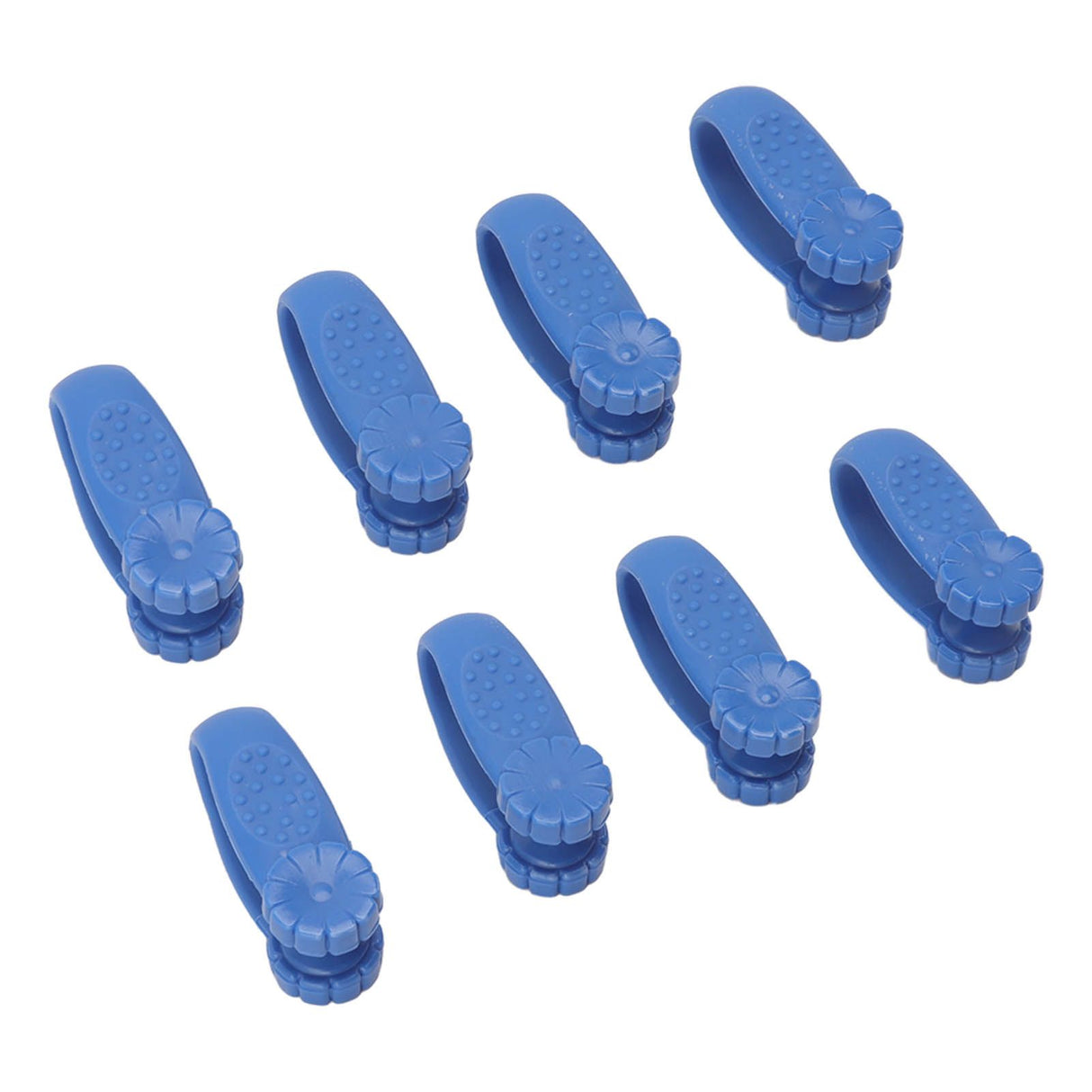 8PCS Hand Pressure Point Tool Plastic Hand Acupressure Clip for Between Thumb and Index Migraine Headache Relief Blue