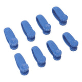 8PCS Hand Pressure Point Tool Plastic Hand Acupressure Clip for Between Thumb and Index Migraine Headache Relief Blue - Front View