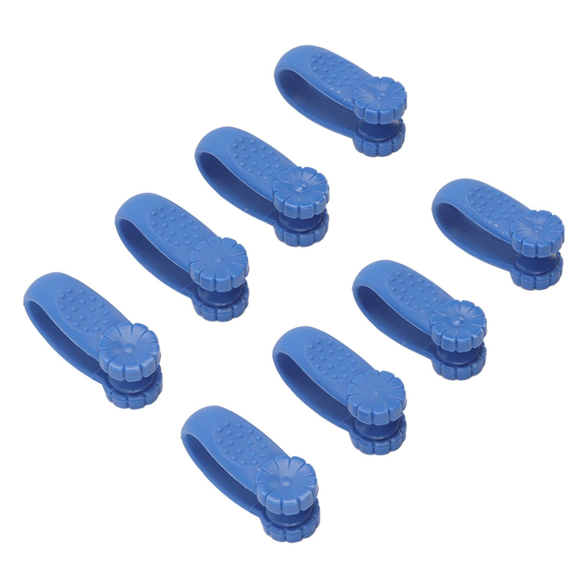 8PCS Hand Pressure Point Tool Plastic Hand Acupressure Clip for Between Thumb and Index Migraine Headache Relief Blue