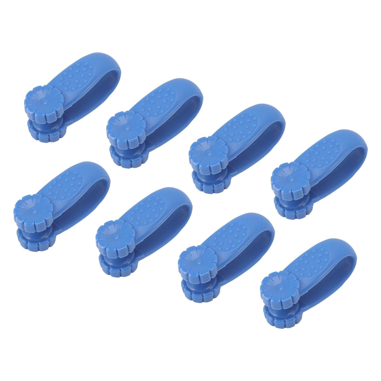 8PCS Hand Pressure Point Tool Plastic Hand Acupressure Clip for Between Thumb and Index Migraine Headache Relief Blue