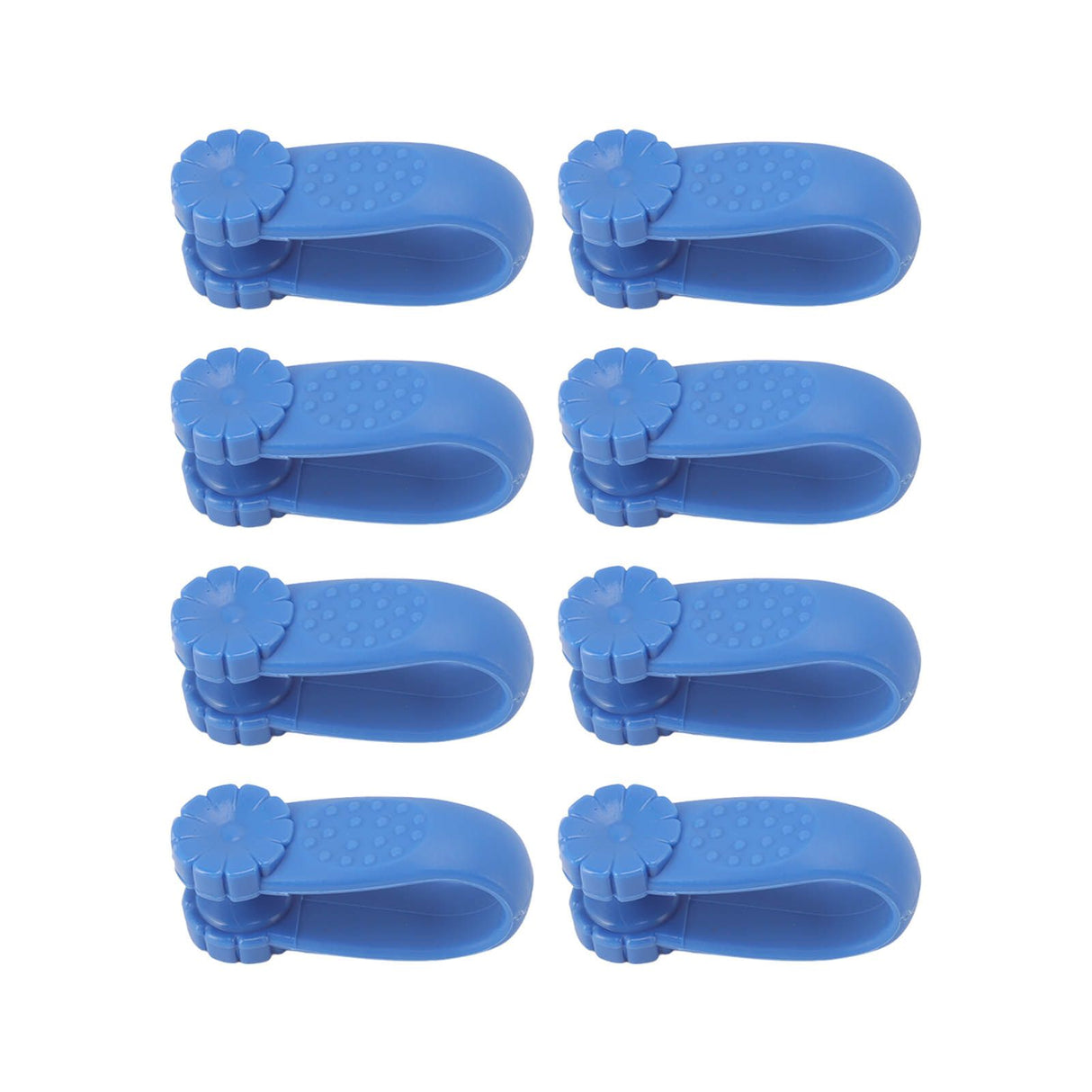 8PCS Hand Pressure Point Tool Plastic Hand Acupressure Clip for Between Thumb and Index Migraine Headache Relief Blue