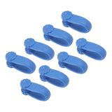8PCS Hand Pressure Point Tool Plastic Hand Acupressure Clip for Between Thumb and Index Migraine Headache Relief Blue