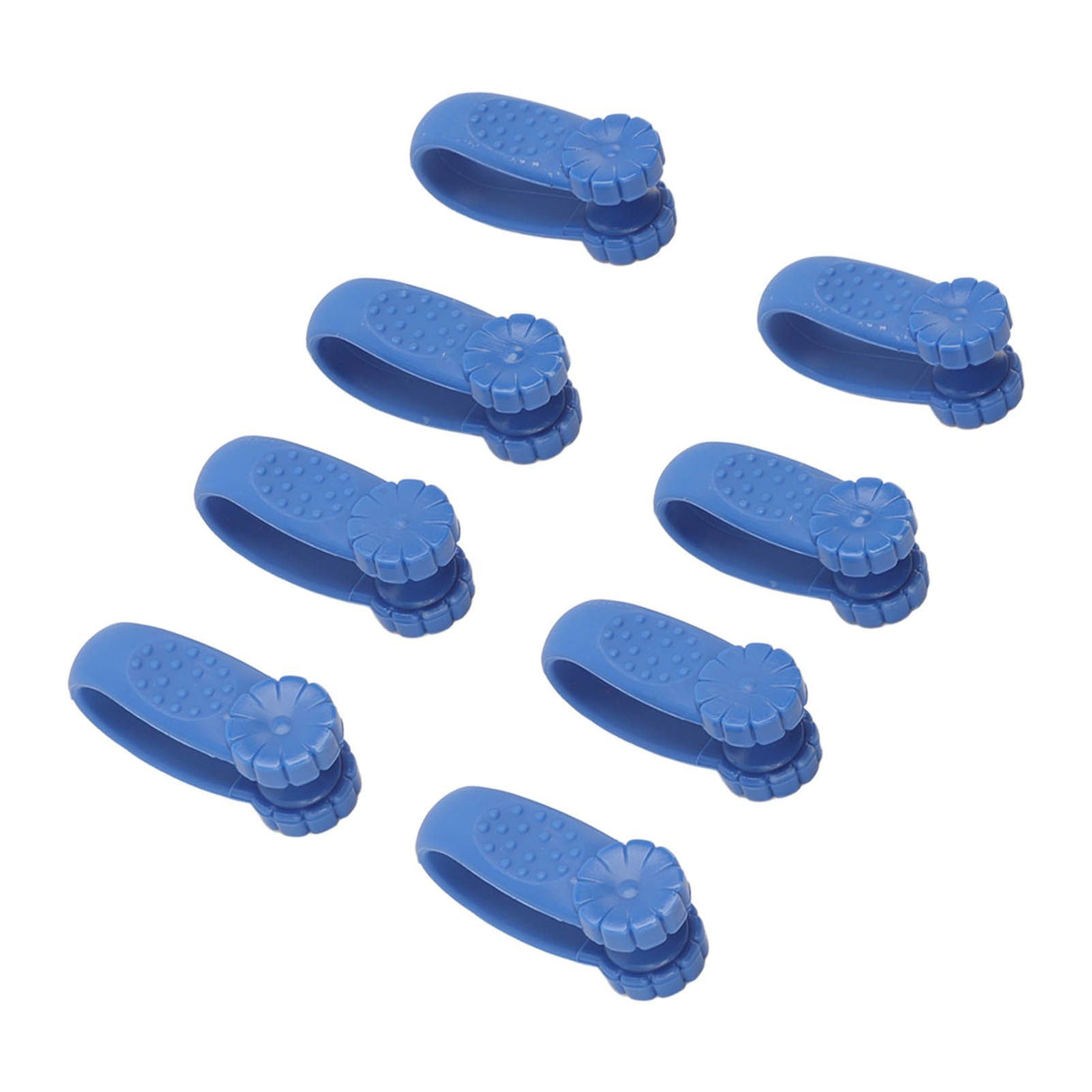 8PCS Hand Pressure Point Tool Plastic Hand Acupressure Clip for Between Thumb and Index Migraine Headache Relief Blue