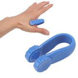 8PCS Hand Pressure Point Tool Plastic Hand Acupressure Clip for Between Thumb and Index Migraine Headache Relief Blue - Extra Image