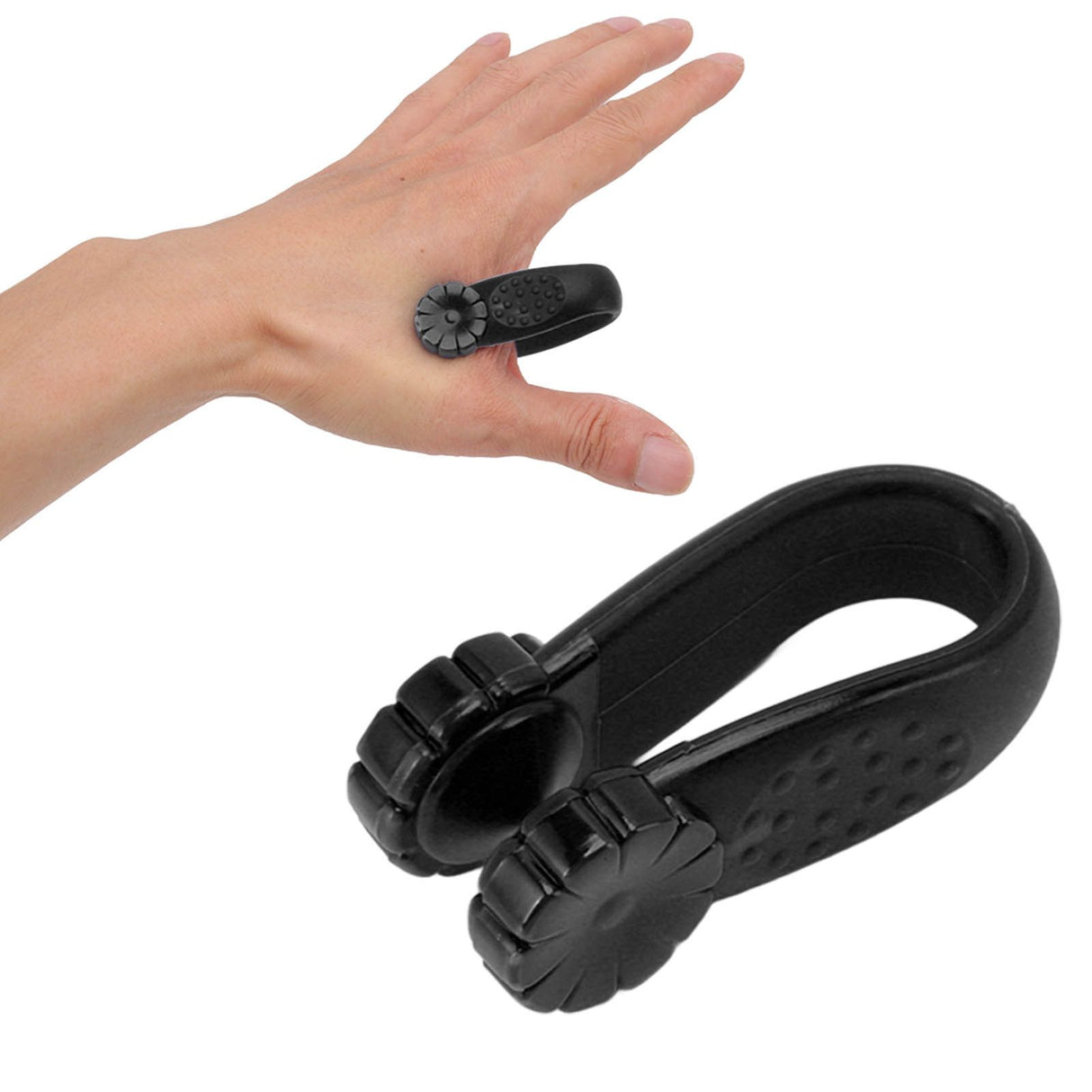 8PCS Hand Pressure Point Tool Plastic Hand Acupressure Clip for Between Thumb and Index Migraine Headache Relief Black