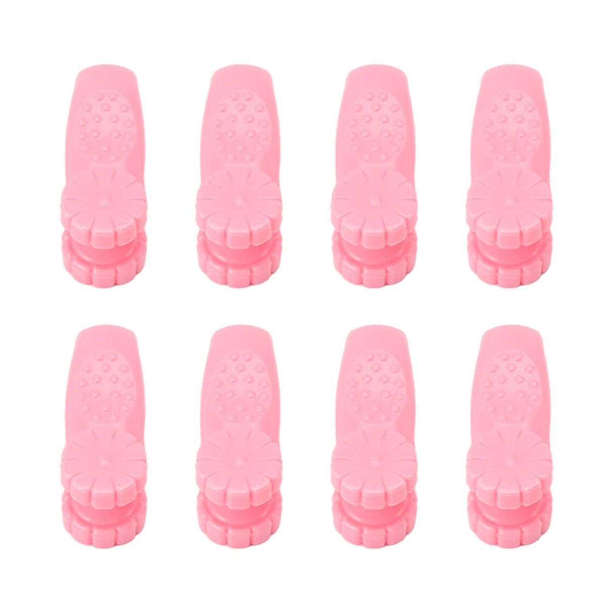 8PCS Hand Pressure Point Tool Plastic Hand Acupressure Clip for Between Thumb and Index Migraine Headache Relief Pink