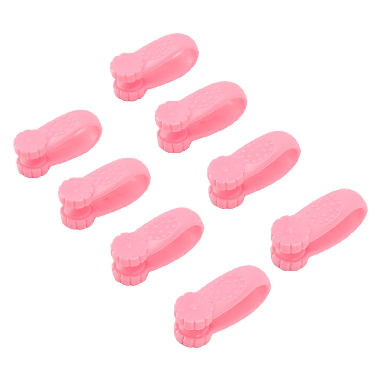8PCS Hand Pressure Point Tool Plastic Hand Acupressure Clip for Between Thumb and Index Migraine Headache Relief Pink