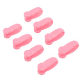 8PCS Hand Pressure Point Tool Plastic Hand Acupressure Clip for Between Thumb and Index Migraine Headache Relief Pink - Side View