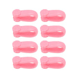 8PCS Hand Pressure Point Tool Plastic Hand Acupressure Clip for Between Thumb and Index Migraine Headache Relief Pink - Close-Up Angle