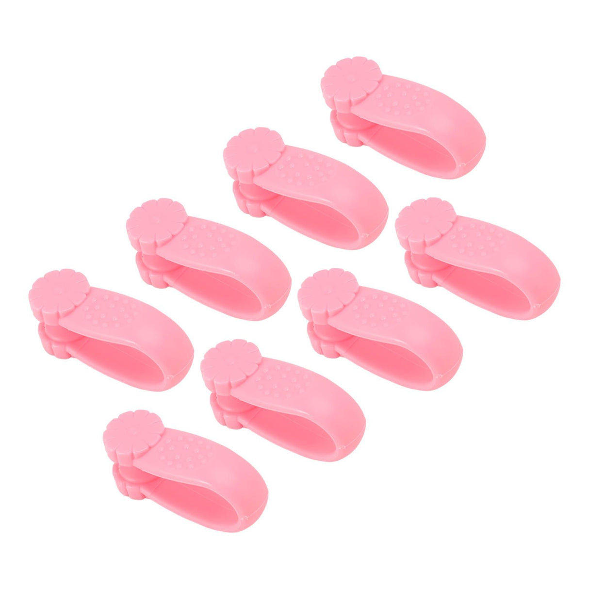 8PCS Hand Pressure Point Tool Plastic Hand Acupressure Clip for Between Thumb and Index Migraine Headache Relief Pink