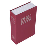 Diversion Book Safe Imitation Books Realistic Stainless Steel Liner Portable Book Safe Storage Box with Key Lock M Red - Front View
