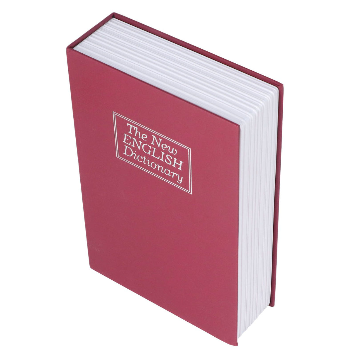 Diversion Book Safe Imitation Books Realistic Stainless Steel Liner Portable Book Safe Storage Box with Key Lock M Red