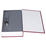 Diversion Book Safe Imitation Books Realistic Stainless Steel Liner Portable Book Safe Storage Box with Key Lock M Red