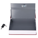 Diversion Book Safe Imitation Books Realistic Stainless Steel Liner Portable Book Safe Storage Box with Key Lock M Red