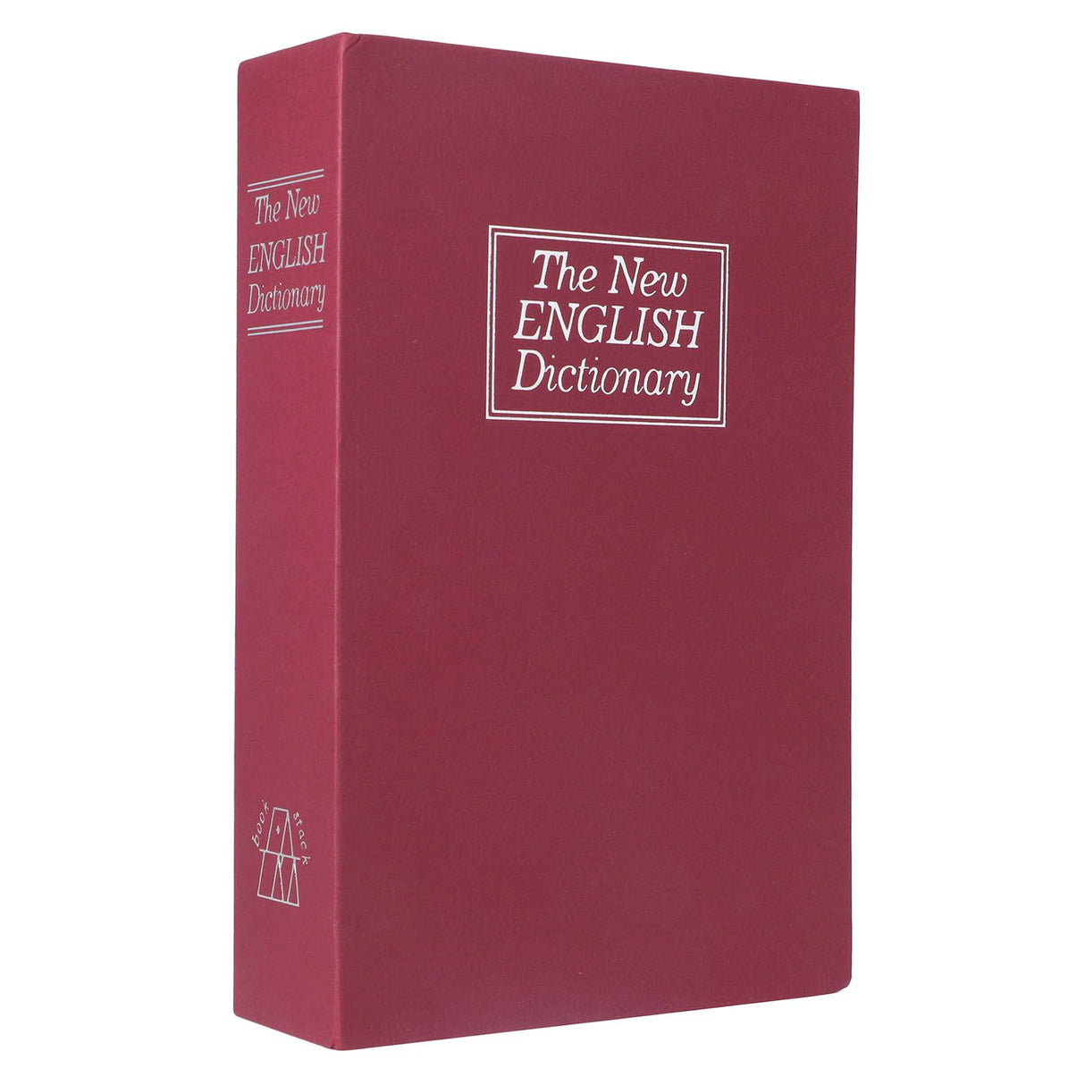 Diversion Book Safe Imitation Books Realistic Stainless Steel Liner Portable Book Safe Storage Box with Key Lock M Red