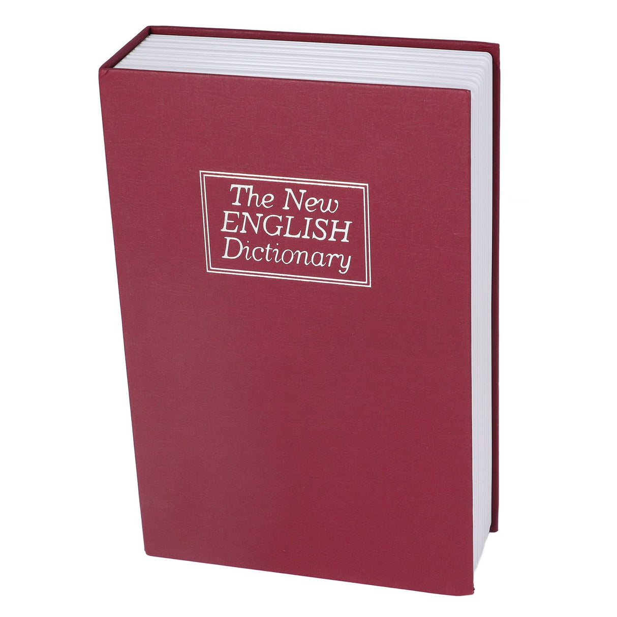 Diversion Book Safe Imitation Books Realistic Stainless Steel Liner Portable Book Safe Storage Box with Key Lock M Red