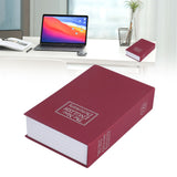 Diversion Book Safe Imitation Books Realistic Stainless Steel Liner Portable Book Safe Storage Box with Key Lock M Red