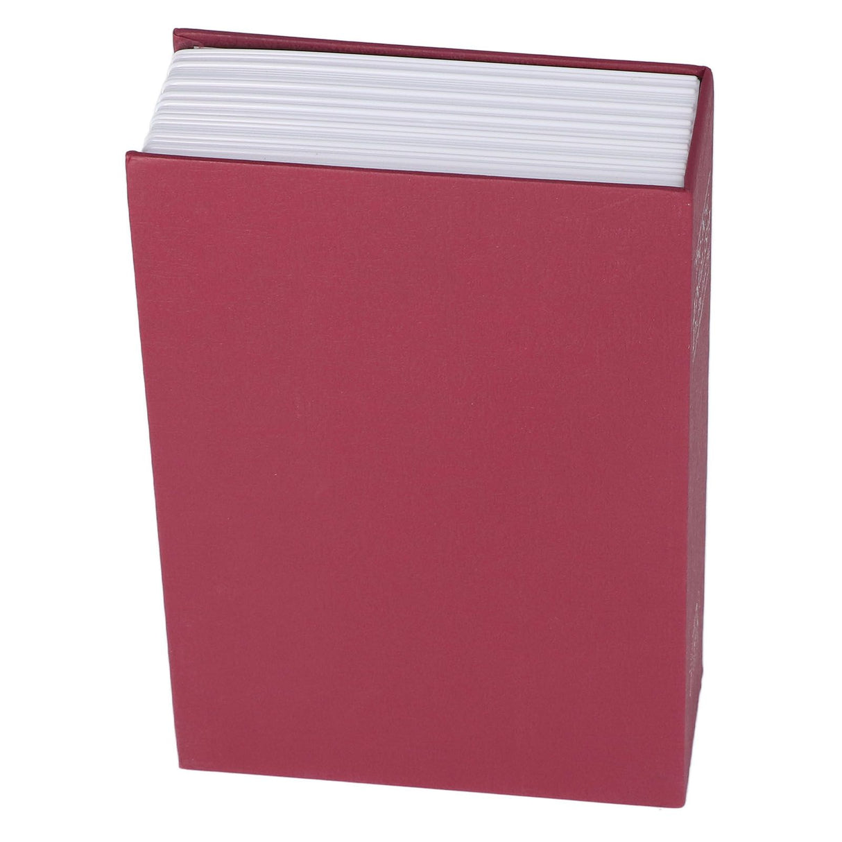 Diversion Book Safe Imitation Books Realistic Stainless Steel Liner Portable Book Safe Storage Box with Key Lock M Red