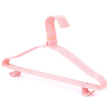 30 Pcs Clothes Hangers Hook Design Anti Skid Environmentally Friendly Metal Hangers for Home Use Pink Blue Random - Side View