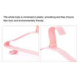 30 Pcs Clothes Hangers Hook Design Anti Skid Environmentally Friendly Metal Hangers for Home Use Pink Blue Random - Top-Down View