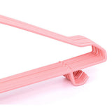 30 Pcs Clothes Hangers Hook Design Anti Skid Environmentally Friendly Metal Hangers for Home Use Pink Blue Random