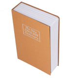 Book Safe Case Simulation Portable Safe Storage Box with Combination Lock for Bank Cards Jewelry Money Brown - Front View
