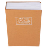 Book Safe Case Simulation Portable Safe Storage Box with Combination Lock for Bank Cards Jewelry Money Brown - Side View