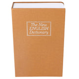 Book Safe Case Simulation Portable Safe Storage Box with Combination Lock for Bank Cards Jewelry Money Brown